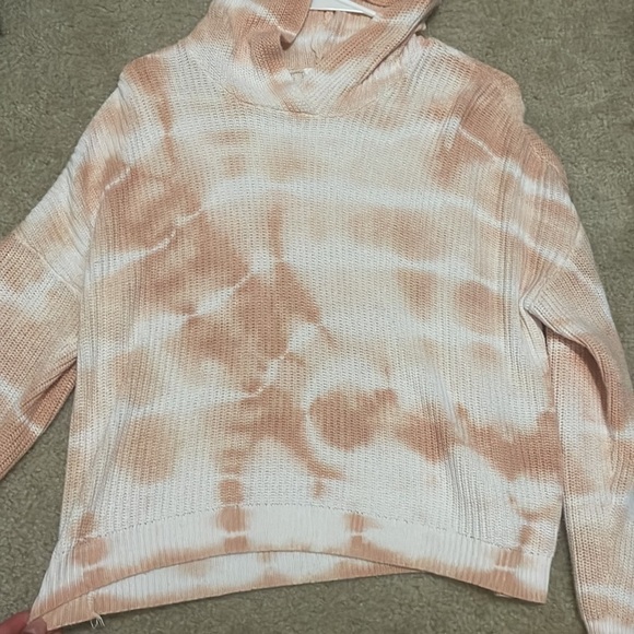 FULL TILT Knit tie dye sweater Womens size small orange and cream color​​​​​​​​ - Picture 4 of 7